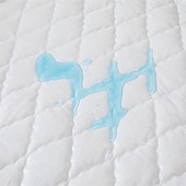 abordables Parures de draps-Protector de matelas imperméable Matelas matelassé Housse de matelas ajustée Protéger le lit Housse de lit épaisse Antidérapante Draps ajustés avec poche profonde Silencieux Hypoallergénique