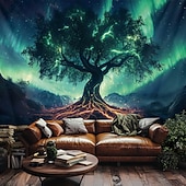 Недорогие Дерево жизни гобелен-Гобелен с мандалой Древо Жизни настенное искусство большой гобелен фреска декор фотографический фон плед занавеска для дома спальни и гостиной