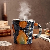 baratos Canecas &amp; Chávenas-canecas de café de cristal mineral de imitação 2025 cristal de resina colorido - presente de natal elegante para casa e escritório, ideal para o natal