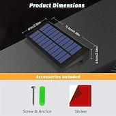 Недорогие Уличные светильники-2/4 шт. светодиодных фонарей на солнечных батареях – уличные водонепроницаемые настенные светильники IP65 для столбов забора, террасы, перил, ступенек бассейна, сада, патио, дворового освещения