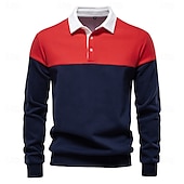 economico Felpe e Sweatshirt Elite da Uomo-Per uomo Felpa Polo Giallo Verde militare Rosso Blu Verde Bavero Blocco di colori Casuale Quotidiano Sportivo Casual Primavera &amp; Autunno Abbigliamento Felpe con cappuccio Felpe Manica Lunga