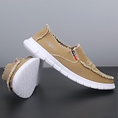 economico Slip-ons e mocassini da uomo-Per uomo Mocassini &amp; Slip-On Mocassini comodi Tela Confortevole Antiscivolo Mocassino Rosso Marrone Verde