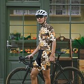 Χαμηλού Κόστους Ανδρικά σύνολα ένδυσης-Ανδρικά Φανέλα και σορτς ποδηλασίας Γάτα Κοντομάνικο Ποδήλατο Ρούχα σύνολα με 3 πίσω τσέπες Ποδηλασία Βουνού Ποδηλασία Δρόμου Μποστινό Φερμουάρ Σκούπισμα ιδρώτα Άνετο Αναπνέει Αθλητισμός