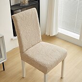 abordables Cubierta de sillón y silla sin brazo-Fundas para sillas de comedor de forro polar: elásticas y extraíbles &amp;lavable