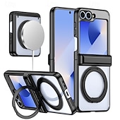 economico Cover Samsung-telefono Custodia Per Samsung Galaxy Capovolgi Z 6 Z Flip 5 Per retro Con supporto A calamita Supporta la ricarica wireless Retrò Placcatura PC