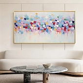economico Quadri paesaggistici-grande dipinto a olio astratto rosa dipinto a mano dipinto colorato fatto a mano arte moderna per ufficio dipinto floreale dipinto astratto colorato per la decorazione della parete del soggiorno