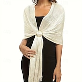 cheap Wedding Guest Wraps-Sparkling Metallic Shawls and Wraps with Buckle,for Evening Dresses Party Wedding Bride Bridesmaid