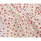 economico Vestiti-Anni 1950 Retrò Vintage Lunghezza al ginocchio Vestito Abito da tè Abito Swing Cuore Aderente &amp; Svasato Altalena a dondolo Costume Per donna Natale Carnevale Capodanno Ritorno a casa Casual