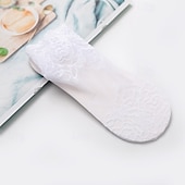 preiswerte Zuhause Socken-Damen Mode Spitze Socken einfarbig leicht weich  elastisch bequem  atmungsaktiv vielseitig