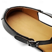 preiswerte Kleidungs-Sandalen-Schwarze Fischersandalen aus Kunstleder für Herren mit Schnallenriemen und Aussparungsdesign, stilvoll und bequem für die Freizeit, den Outdoor- und Sommergebrauch