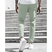 economico Chino-Per uomo Pantaloni Chino Pantaloni corti Pantaloni casual Bottoni Tasche Liscio Comfort Formale Feste Ufficio Di tendenza Classico Verde militare Nero Media elasticità