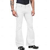 economico Fondi-Retrò Vintage Anni &#039;70 Pantaloni Pantaloni a zampa d&#039;elefante Hippie Disco Tinta unica Per uomo Halloween Carnevale Feste Abbigliamento Quotidiano Parata dell&#039;Orgoglio Adulti Tutte le stagioni
