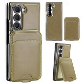 economico Cover Samsung-telefono Custodia Per Samsung Galaxy Piega a Z 6 Z Fold 5 Per retro Con supporto A calamita Supporta la ricarica wireless Retrò pelle sintetica
