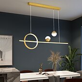 cheap Cluster Design-LED Pendant Light Kitchen Island Light Modern Black Gold 80cm Lantern Desgin Pendant Light Metal Painted Finishes Modern 220-240V 110-120V