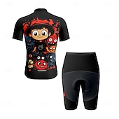 Недорогие Комплекты мужской одежды-Муж. Велокофты и велошорты Мультипликация С короткими рукавами Велоспорт Наборы одежды с 3 задними карманами Горные велосипеды Шоссейные велосипеды