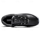 Χαμηλού Κόστους Ανδρικά Παπούτσια Γκολφ-ανδρικά λευκά παπούτσια γκολφ με αιχμηρή σόλα, αναπνεύσιμο ψεύτικο δέρμα και σύστημα κλεισίματος boa για ρυθμιζόμενη εφαρμογή, ιδανικά για γκολφ και αθλητικές δραστηριότητες