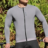 billiga Tröjor för män-Herr Dam Cykeltröja Långärmad Cykel Tröja med 3 bakfickor Bergscykling Andningsfunktion Snabb tork Svart Vit Grön sporter Kläder