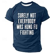 billiga Roliga T-shirts för män-Herr Rolig T-shirt Kortärmad T-shirt 3D-tryck Rund hals Skjorta Mode Dagligen Gata Dagligen Svart Blå Grön Sommar Vår Kläder S M L XL XXL XXXL