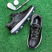 Χαμηλού Κόστους Ανδρικά Παπούτσια Γκολφ-ανδρικά λευκά παπούτσια γκολφ με αιχμηρή σόλα, αναπνεύσιμο ψεύτικο δέρμα και σύστημα κλεισίματος boa για ρυθμιζόμενη εφαρμογή, ιδανικά για γκολφ και αθλητικές δραστηριότητες