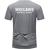 tanie Męskie koszulki-Męskie Damskie Koszulka rowerowa Litery i cyfry Krótki rękaw Rower Tee Tshirt Dżersej Top z 3 tylnymi kieszeniami Kolarstwo górskie Szybkie wysychanie Oddychający Sport Czarny Biały Zielony Odzież