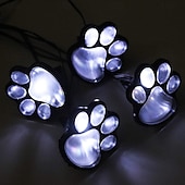 abordables Luces de camino y linternas-Lámpara solar para exteriores con forma de pata de perro: lámpara de jardín con forma de animal resistente al agua para caminos, pasarelas, patios, césped y decoración de parques