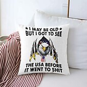 abordables Cubierta de cojín de vacaciones-Funda de Almohada Decorativa American Eagle 1PC Funda de Cojín Suave Cuadrada para Sofá Cama Sala de Estar Silla 4 de Julio Día de la Independencia