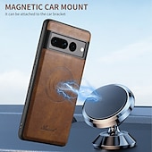 abordables Coques autres téléphones-téléphone Coque Pour Google Pixel 9 Pro Pixel 9 Pro XL Pixel 8 Pro Pixel 8 Pixel 9 Pixel 7 Pixel 7 Pro Pixel 6 Pixel 6 Pro Coque Arriere Avec Support Magnétique Fente pour carte Rétro TPU PC