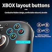 preiswerte Spielperipheriegeräte-RG P01 Kabelgebundener kabelloser Bluetooth-Spielecontroller RGB-Hall-Effekt-Joystick Xbox-Gamepad für PC Android iOS Steam
