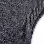 preiswerte Herren Elite Pullover &amp; Cardigans-Herren Pullunder Stricken Rundhalsausschnitt Einfarbig Rundhalsausschnitt Strickware Elegant Schule Formell Bekleidung Frühling Herbst Schwarz Marineblau S M L