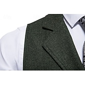 abordables Costumes pour hommes des années 1920-Classique Rétro Vintage Années 1920 Veste Gilet Gatsby le Magnifique Déguisement Homme Carnaval Mascarade Mariage Soirée robe demoiselle d honneur Adulte Gilet Printemps Automne