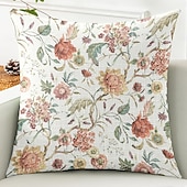 billige blomster- og plantestil-Blomster dekorative toss puter dekke 1PC myk firkantet sofa putevar putevar soverom stue sofa stol