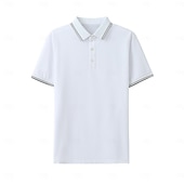 halpa Miesten Elite Polo-miesten silkkipoolopaita puuvillainen työpaita business rento poolopaita turndown-kuvio lyhythihainen vintage muoti yksivärinen väriblokki kesä kevät musta valkoinen tummansininen sininen vaaleanharmaa oranssi poolopaita