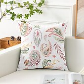 billige blomster- og plantestil-Blomster dekorative toss puter dekke 1PC myk firkantet sofa putevar putevar soverom stue sofa stol