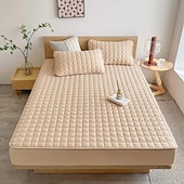 abordables Parures de draps-Housse de lit protectrice imperméable Queen Full King protège-matelas ajusté drap imperméable protecteur housse de matelas en taffetas shaggy ultra douce et confortable anti-acariens