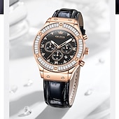 economico Orologi al quarzo-nuovo orologio da donna alla moda olevs cronografo calendario fosforescente orologio sportivo casual impermeabile da donna con diamanti incastonati