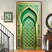billige Ferievev-Ramadan Mubarak Dørdekorasjoner Dørdeksler Dør Teppe Dørgardin Dekorasjon Bakgrunn Innendørs/Utendørs Dørbanner Frontdør Gårdsbruk