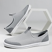 economico Slip-ons e mocassini da uomo-scarpe da ginnastica slip-on da uomo in mesh traspirante – scarpe da passeggio casual leggere con design arioso per l&#039;estate, i viaggi e l&#039;uso quotidiano