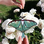 Χαμηλού Κόστους Διακόσμηση Αιθρίου-luna moth βιτρό κρεμαστά για τη γιορτή της μητέρας δώρα δώρο γενεθλίων για τη μαμά πεταλούδα βιτρό suncatcher τέχνη κήπου