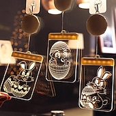 cheap Decorative Lights-LED Easter bunny Easter egg with suction cup window lamp, festive dinner party atmosphere decoration lamp, AAA battery box power supply