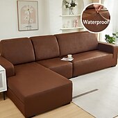 billige Sofa trekk-pu skinnsofa sofa pute slipcover vanntett elastisk sofatrekk loveseat sofa møbelbeskytter for stue