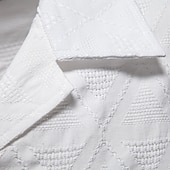 tanie Męskie koszule elitarnie-Męskie Koszula Czarny Biały Khaki Krótki rękaw Jednokolorowe Kubański kołnierz Na zewnątrz Casual Guziki Odzież Codzienny Codzienne Wypoczynek