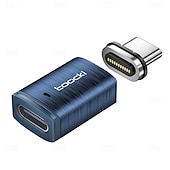 זול כבלים ומתאימים-toocki 100w usb-c ל-type-c מתאם מגנטי 2 ב-1 pd טעינה מהירה מחבר סוג-c סנכרון נתונים ממיר usb-c 90 מעלות