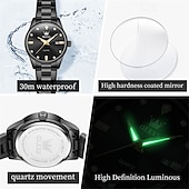 cheap Quartz Watches-Mother's Day Gift New Olevs Brand Ladies' Business Watch With Night Light Calendar And Day/Night Display Quartz Movement Stylish Water-Resistant Sporty Ladies' Wristwatch.