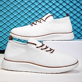 preiswerte Sneaker für Herren-marineblaue Strick-Sneaker für Herren mit Schnürung und gepolsterter Sohle für bequemes Tragen im Alltag