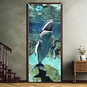 billige Dørdeksler-Morsomme Dyre Dørdekorasjoner Dørdeksler Syng Hval Dørteppe Dørgardin Dekorasjon Bakgrunn Innendørs/Utendørs Dørbanner Forsidegård
