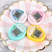 abordables Articles de fête-mini console de jeu électronique pour animaux de compagnie virtuels pour enfants, jouet porte-clés pour machine électronique portative pour animaux de compagnie elfe nourrissant