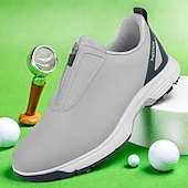 preiswerte Herren Golfschuhe-weiße Golfschuhe für Herren mit Reißverschluss, atmungsaktivem Obermaterial und gepolsterter Sohle für Komfort und Leistung auf dem Platz
