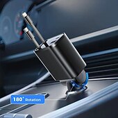 voordelige Auto-oplader-intrekbare autolader 120w supersnel opladen metalen sigarettenaansteker 4 in 1 auto opladen