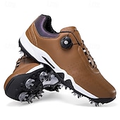 economico Scarpe da Golf da Uomo-scarpe da golf bianche da uomo con sistema di allacciatura Boa, suola chiodata, tomaia traspirante per comfort e stabilità sul campo da golf