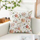 billige blomster- og plantestil-Blomster dekorative toss puter dekke 1PC myk firkantet sofa putevar putevar soverom stue sofa stol
